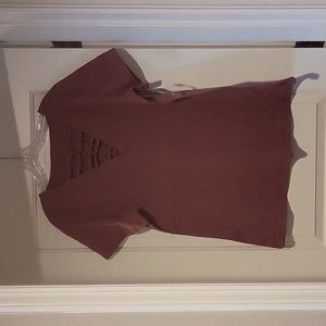 Torrid Dusty Rose V-Neck Short Sleeve Tee